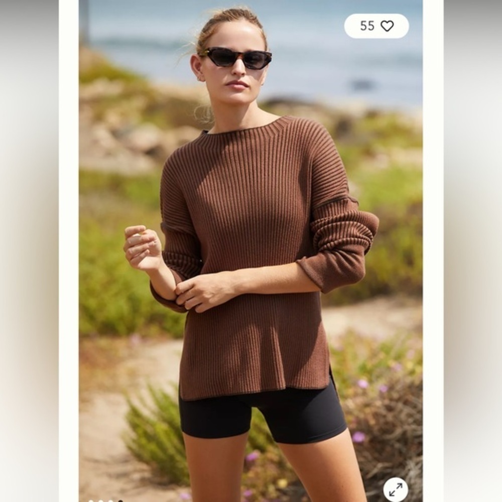 Varley emile rib knit sweater